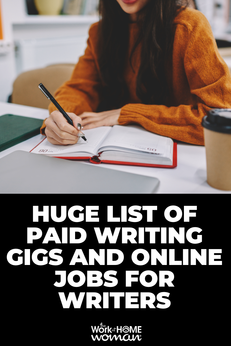 Do you want to work from home as a writer? Here is a massive list of paid writing gigs, where to find them online, and how much they pay. via @theworkathomewoman