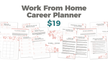 Work From Home Career Planner $19